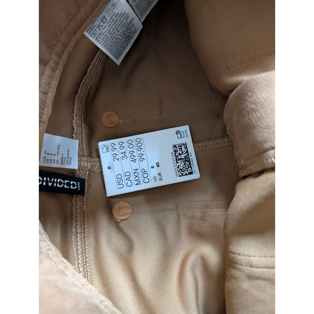 H&M Divided Brown Pocket Accent Mini Skirt Size 8 - Picture 5 of 9